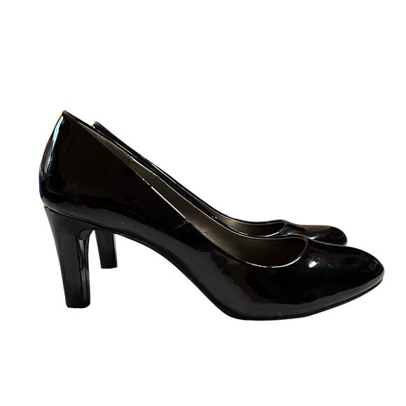 Bandolino B-Flexible Patent Leather Round Toe Pumps Heels Size 8M Office Career - Picture 1 of 12